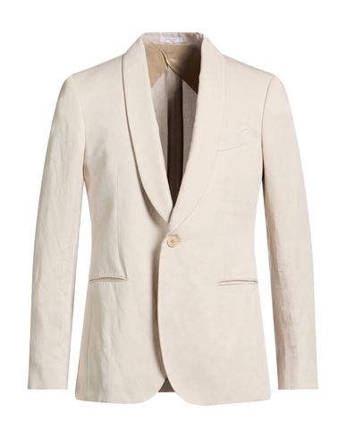 Man Blazer Cream Size 38 Lyocell, Linen