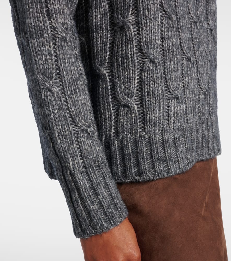 Cotton, alpaca, and wool sweater