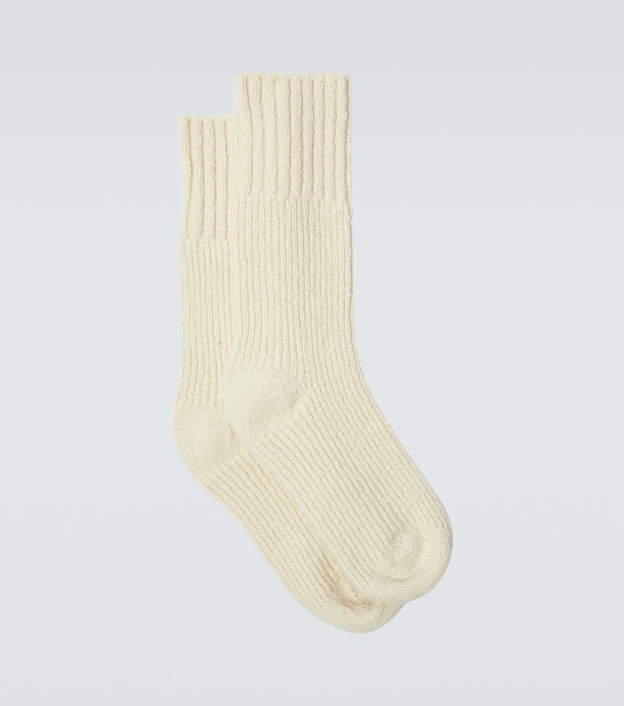 Wool and silk socks