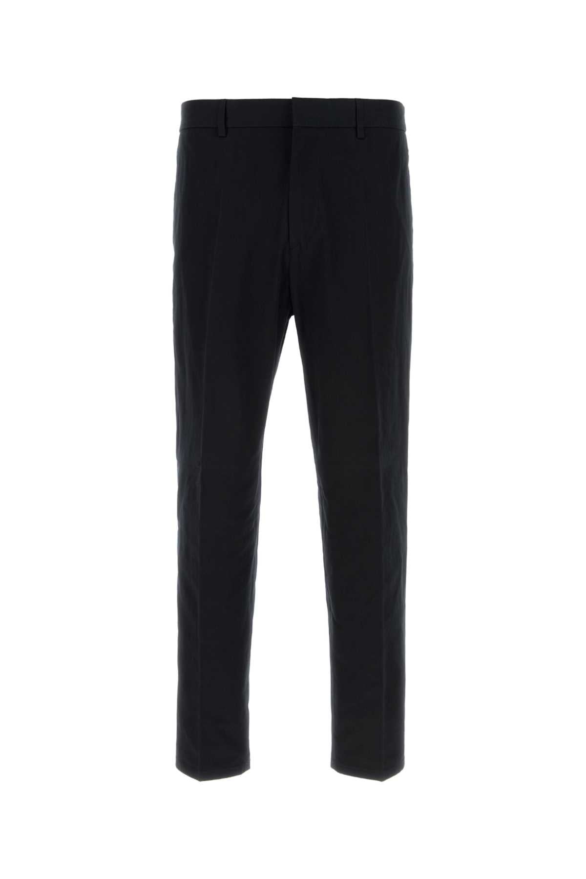 Cotton Trousers — Black