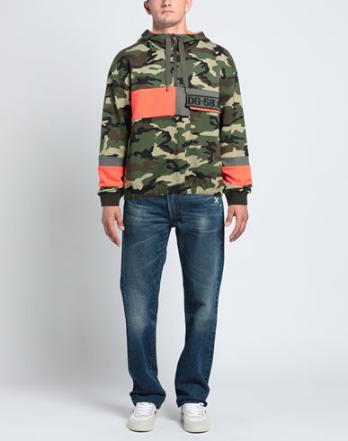 Man Sweatshirt Military green Size 48 Cotton, Polyester