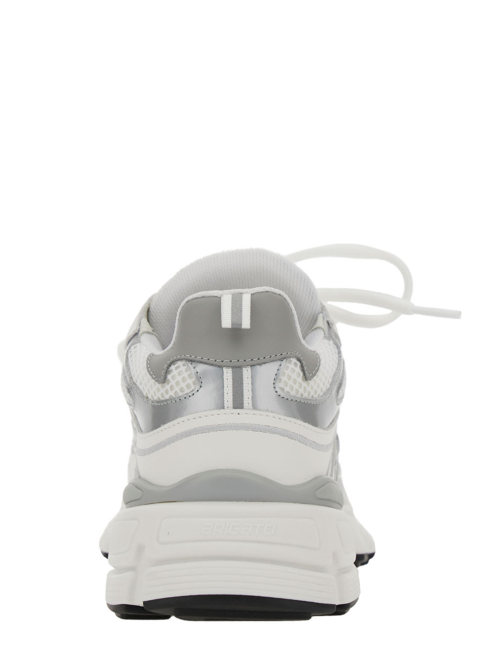 Marathon Ghost Runner White Low Top Sneakers With Reflectivce Details In Leather Blend Woman