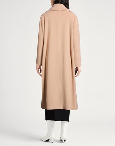 Icons Woman Coat Beige Size 12 Wool, Polyamide, Cashmere