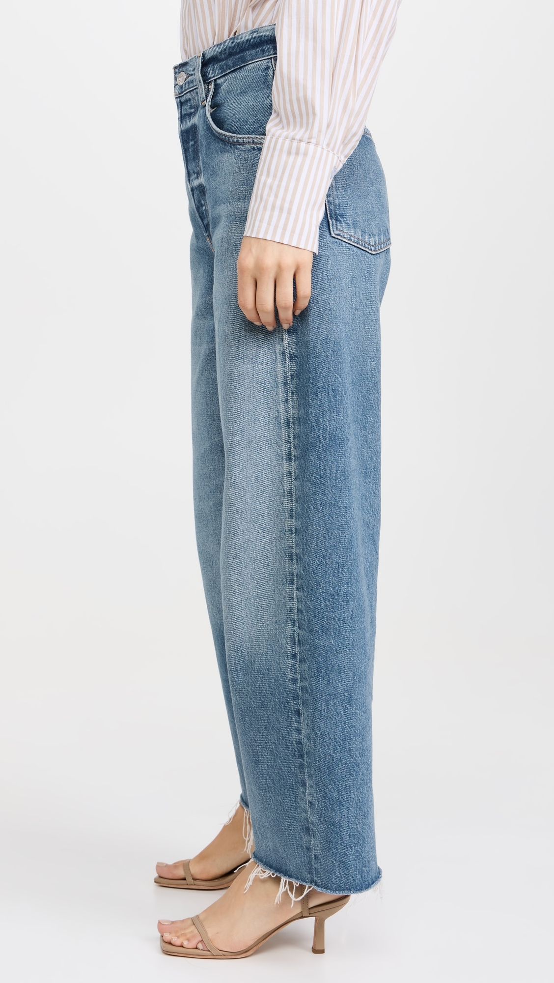 Ayla Raw Hem Crop Regenerative Cotton Jeans Doheny