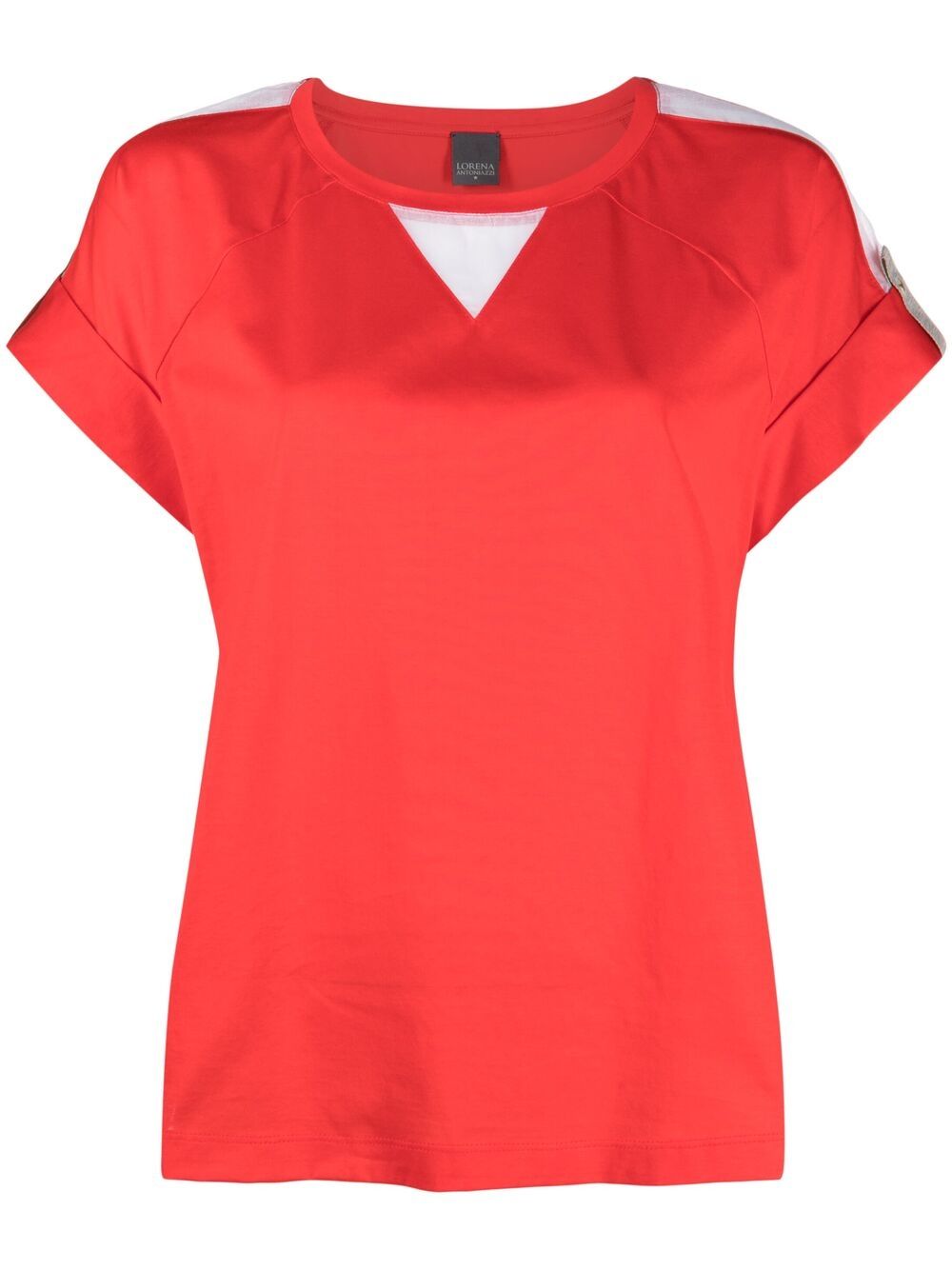 Contrasting-print T-shirt - Red