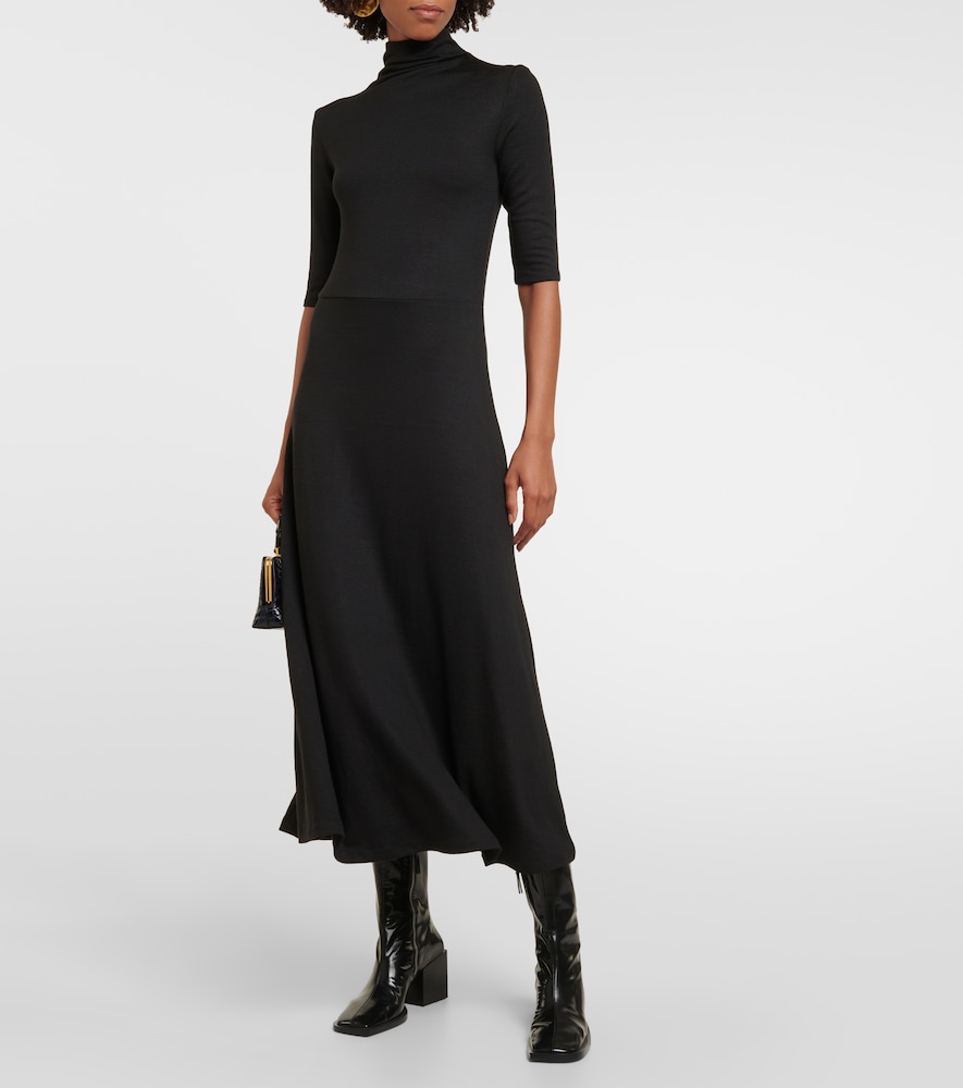 Knitted jersey midi dress