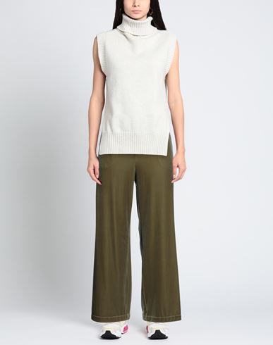 Woman Pants Sage green Size 10 Polyester, Elastane