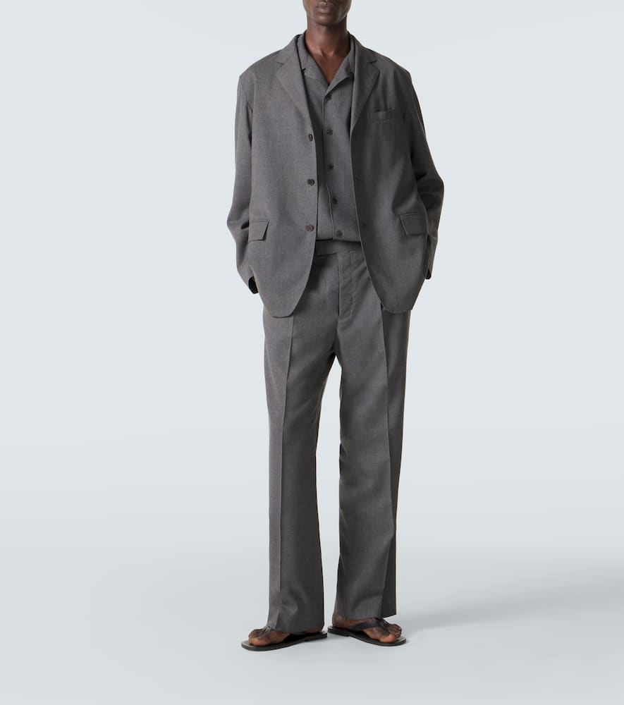 Cashmere poplin blazer