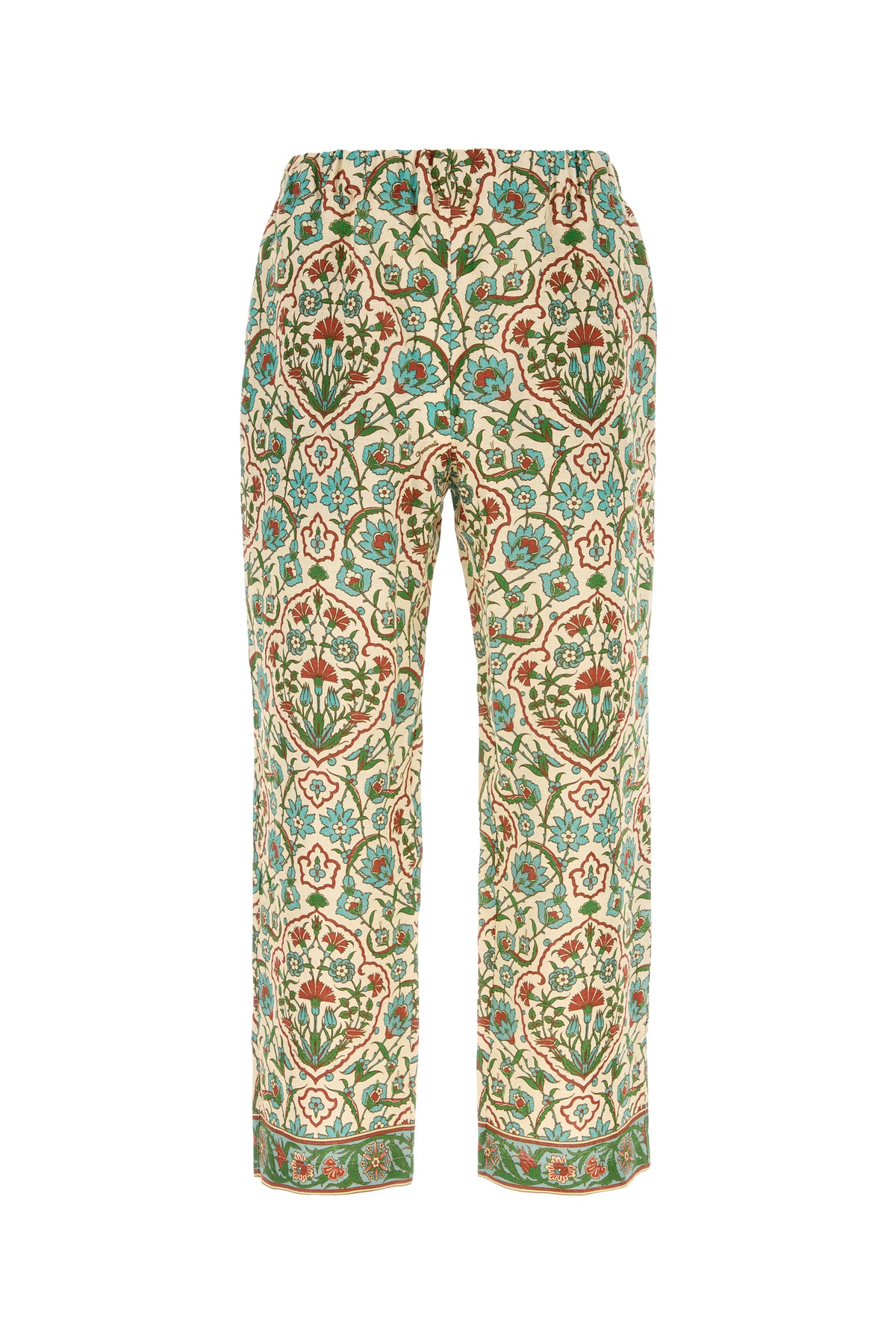 PANTAMOLLE Pantalone Sketes in lino stampato UOMO