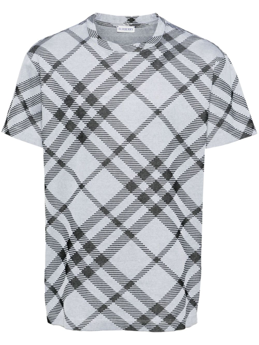 Vintage Check-pattern T-shirt - Grey