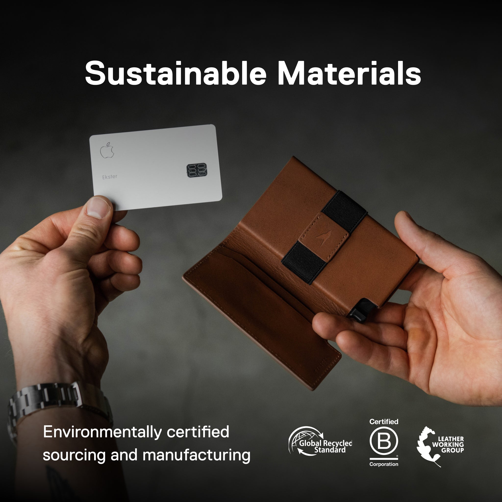 Men's Wallet - Smiley x Ekster Premium Slim Men's Wallet Trackable Wallet Leather Smart Wallet RFID Blocking
