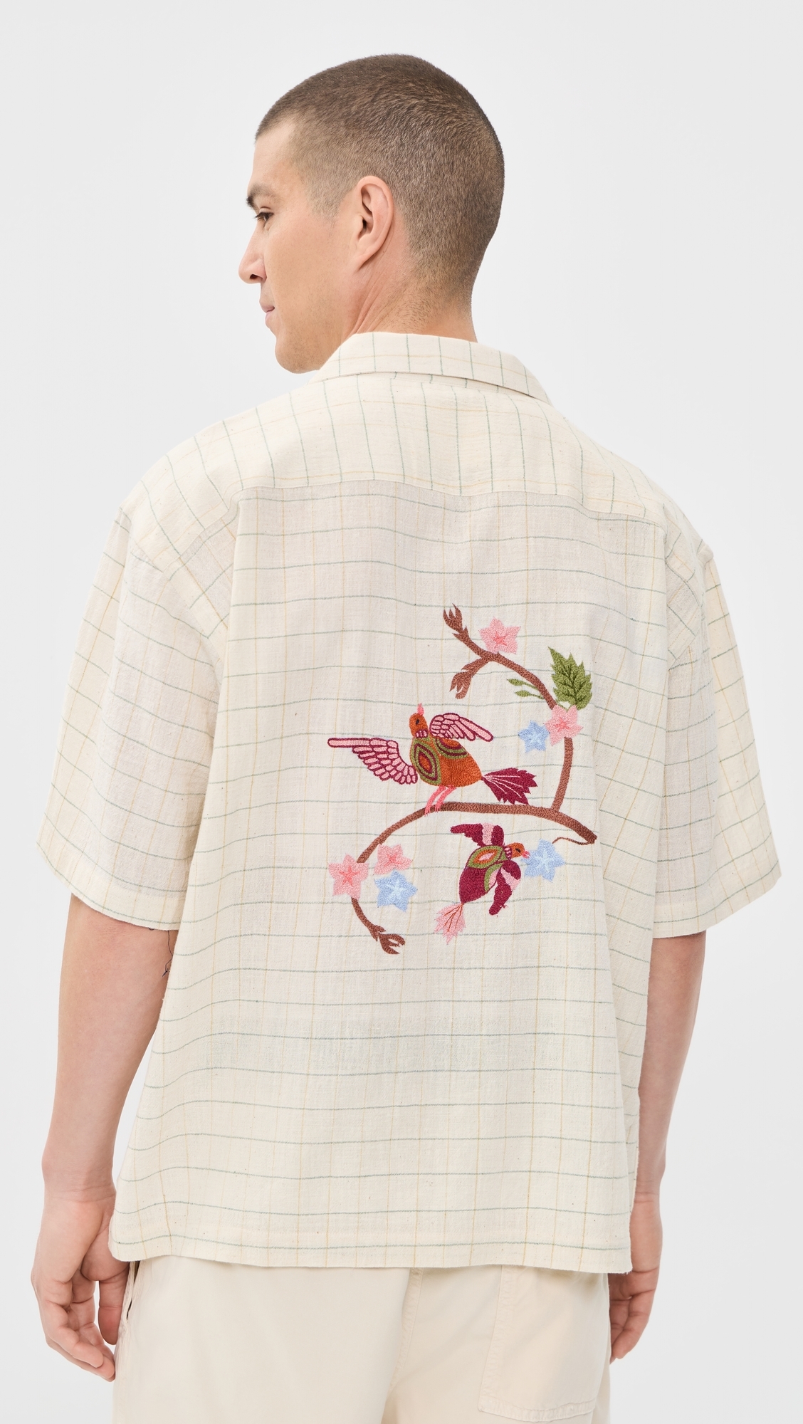 Rohit Hand Embroidered Shirt Natural
