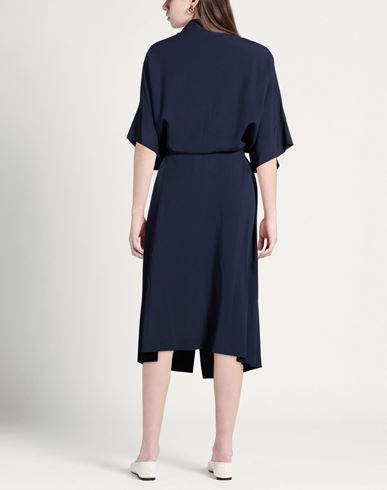 Woman Midi dress Navy Size S Viscose, Linen