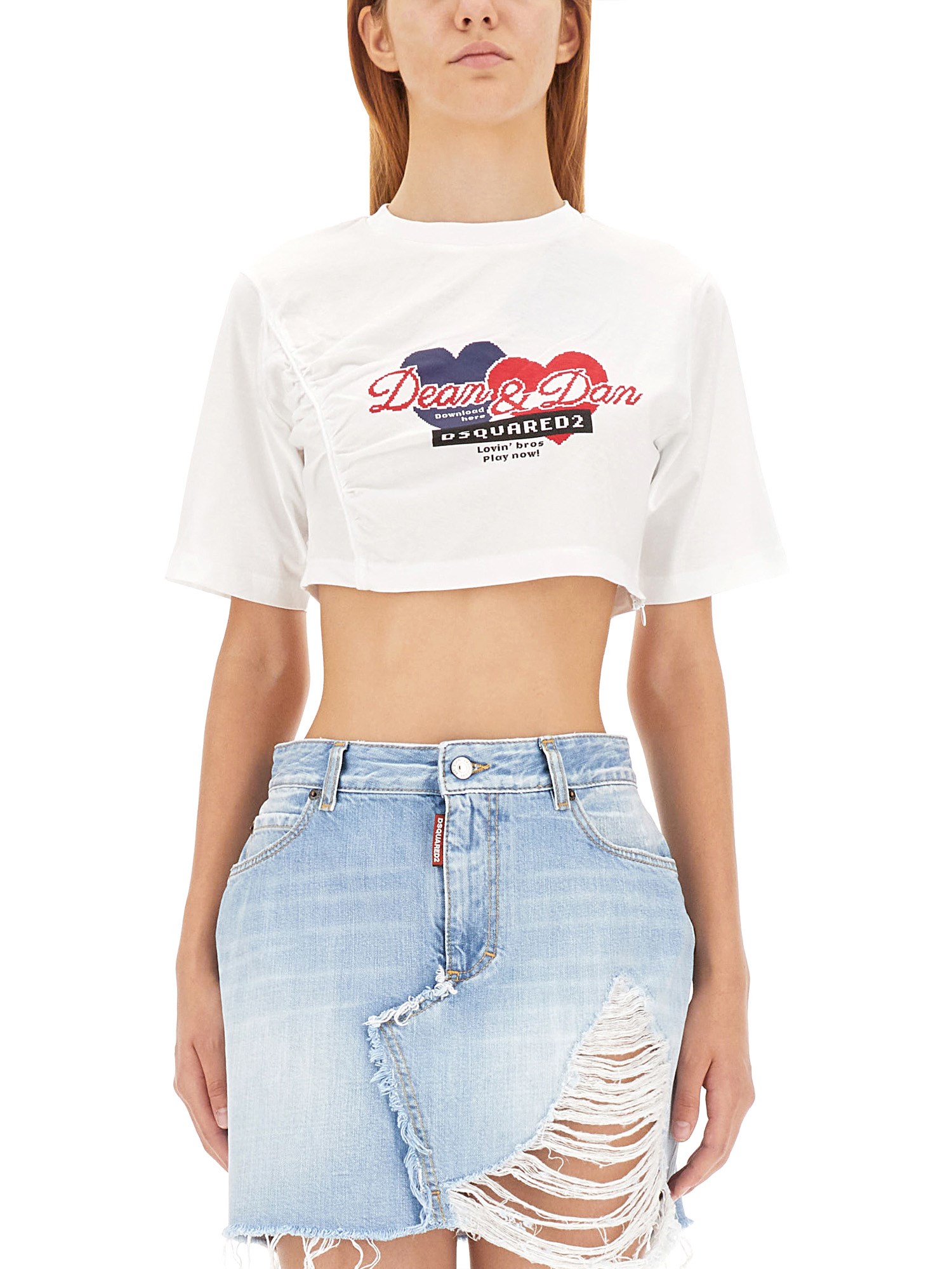 Cropped fit t-shirt
