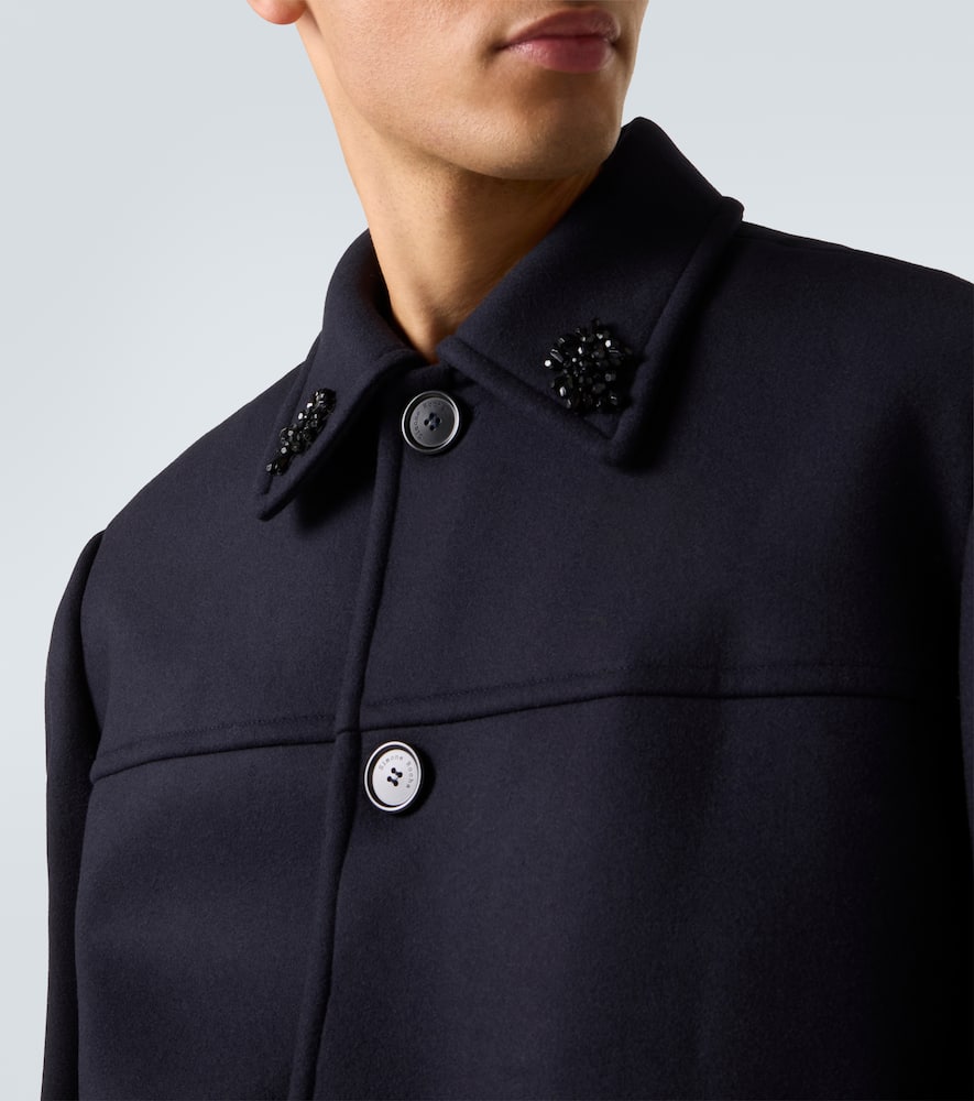 Embellished wool-blend jacket