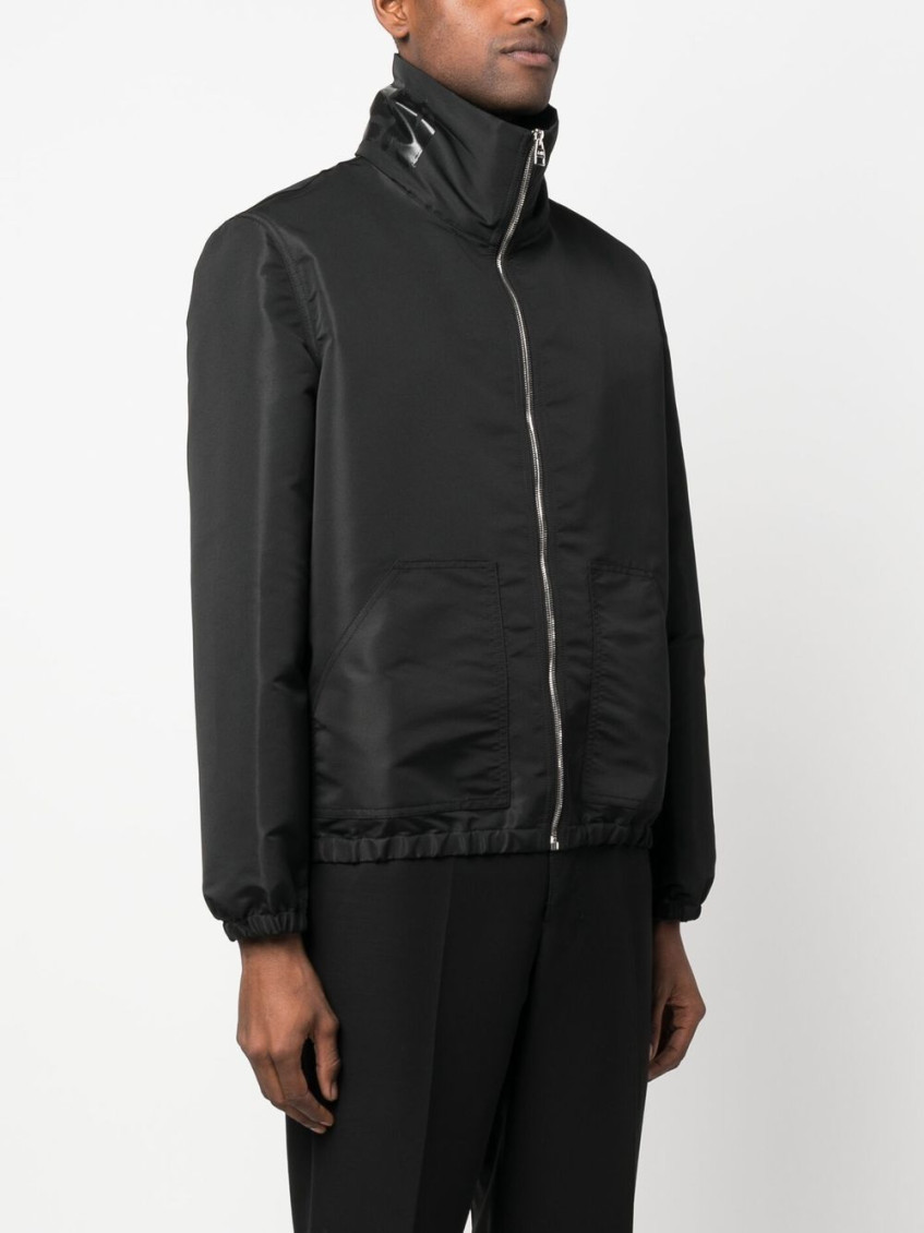 Black Black Logo Bomber Jacket