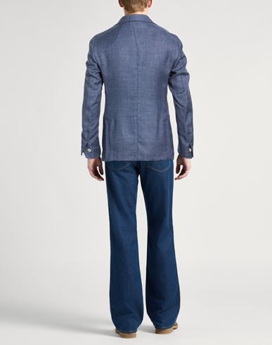Platinum Man Blazer Navy Size 40 Cashmere, Silk, Linen