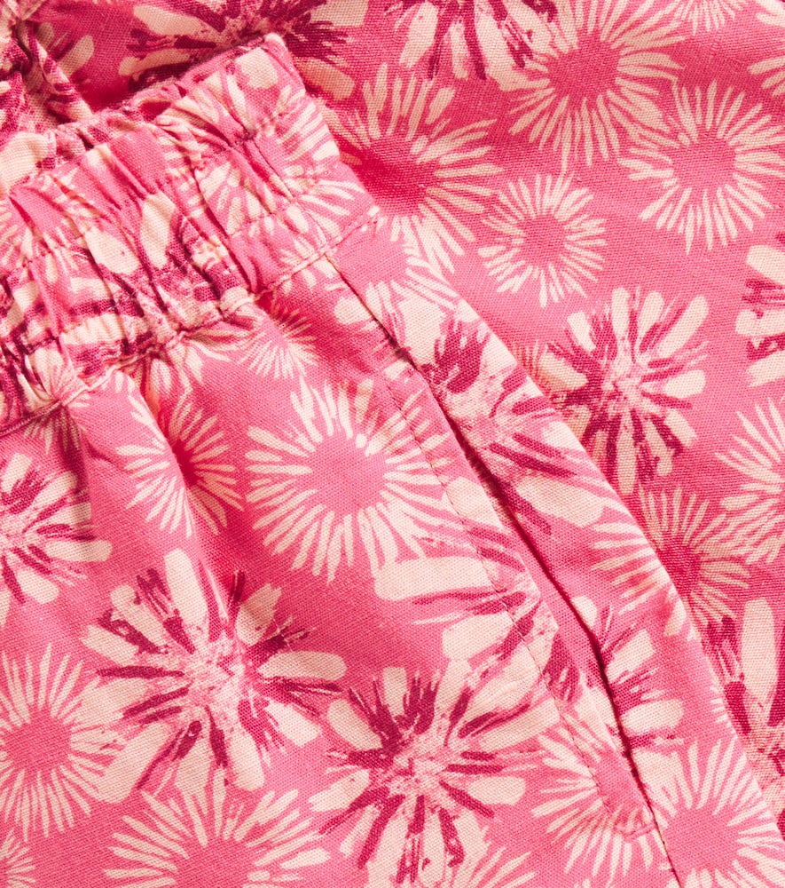 Scotch & Soda Kids Floral cotton and linen shorts
