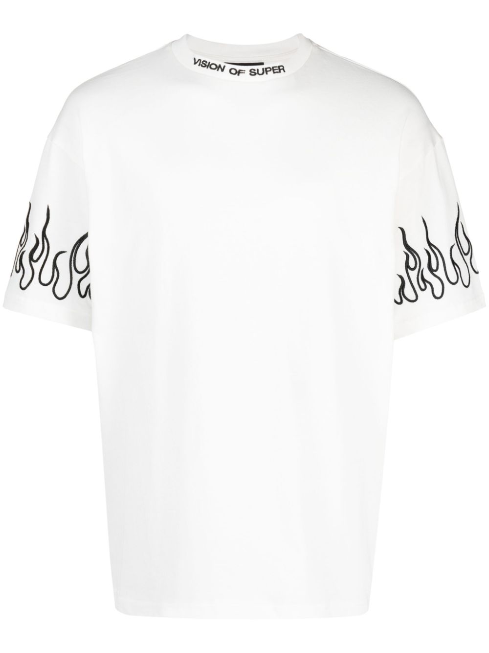 Logo-embroidered cotton T-shirt - White