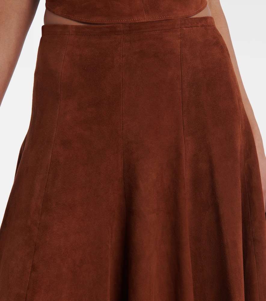 Sabrina suede midi skirt