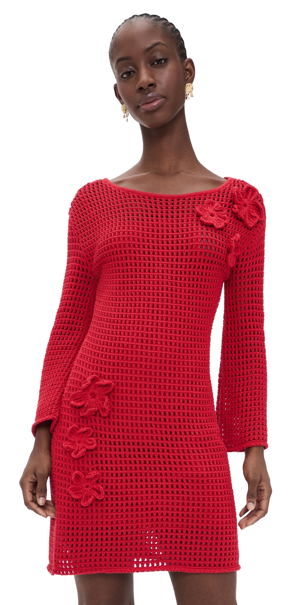 Honey Sweater Mini Dress Goji Berry