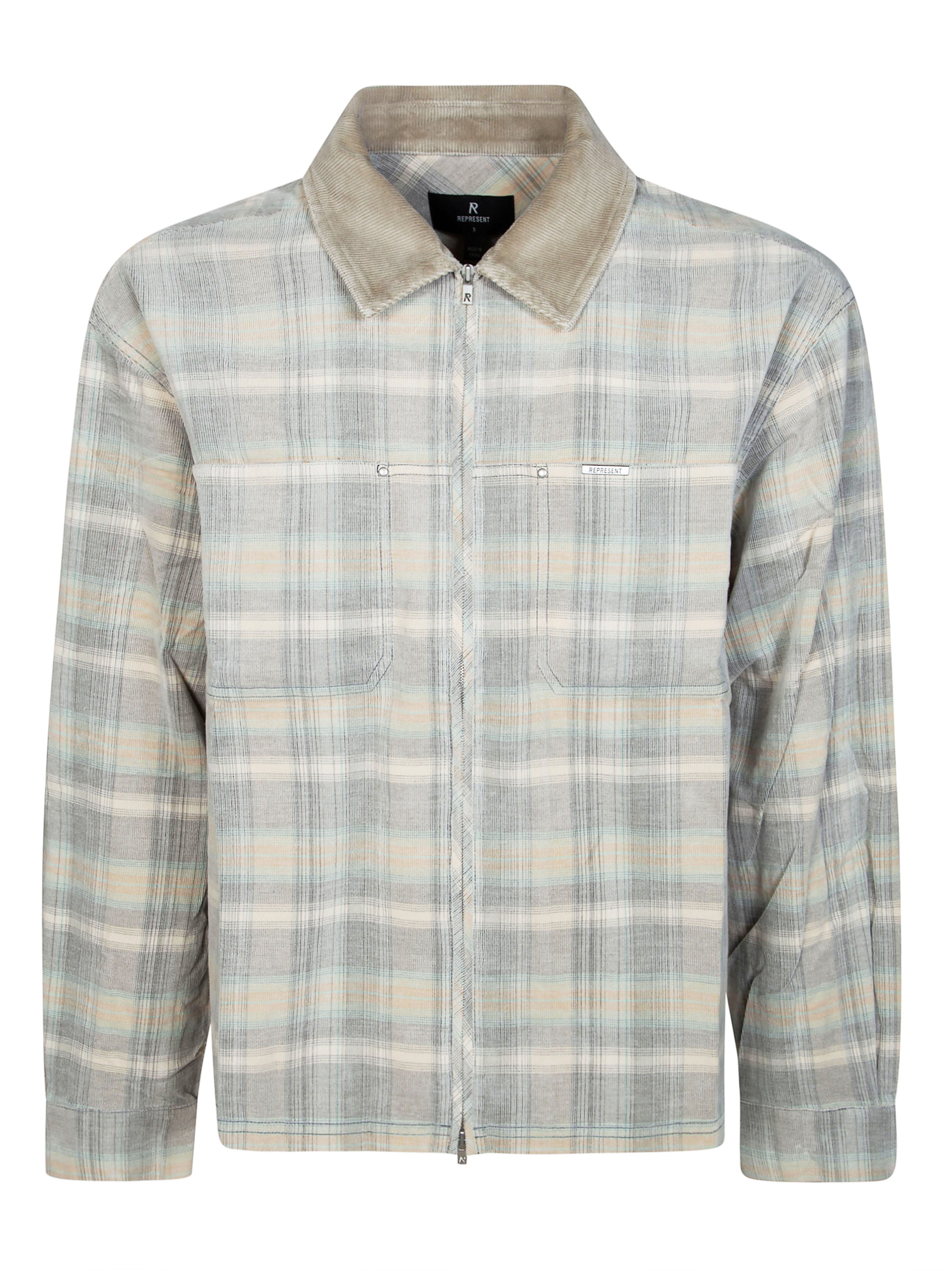 Cord Zip Flannel Shirt UNISEX