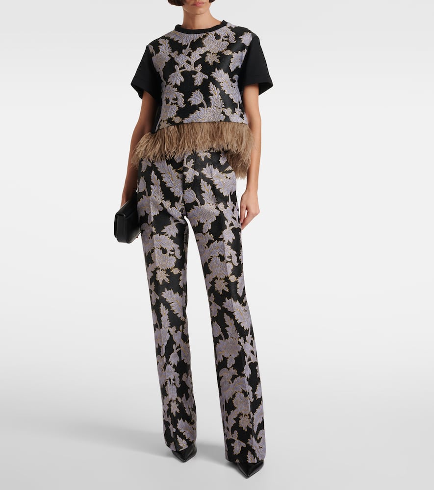 Saturday Night jacquard bootcut pants