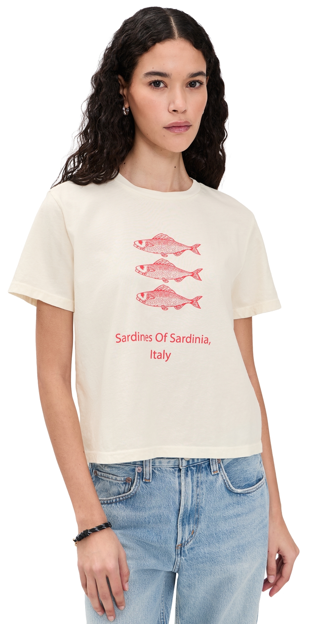 Sardines of Sardinia Everyday Tee Off White