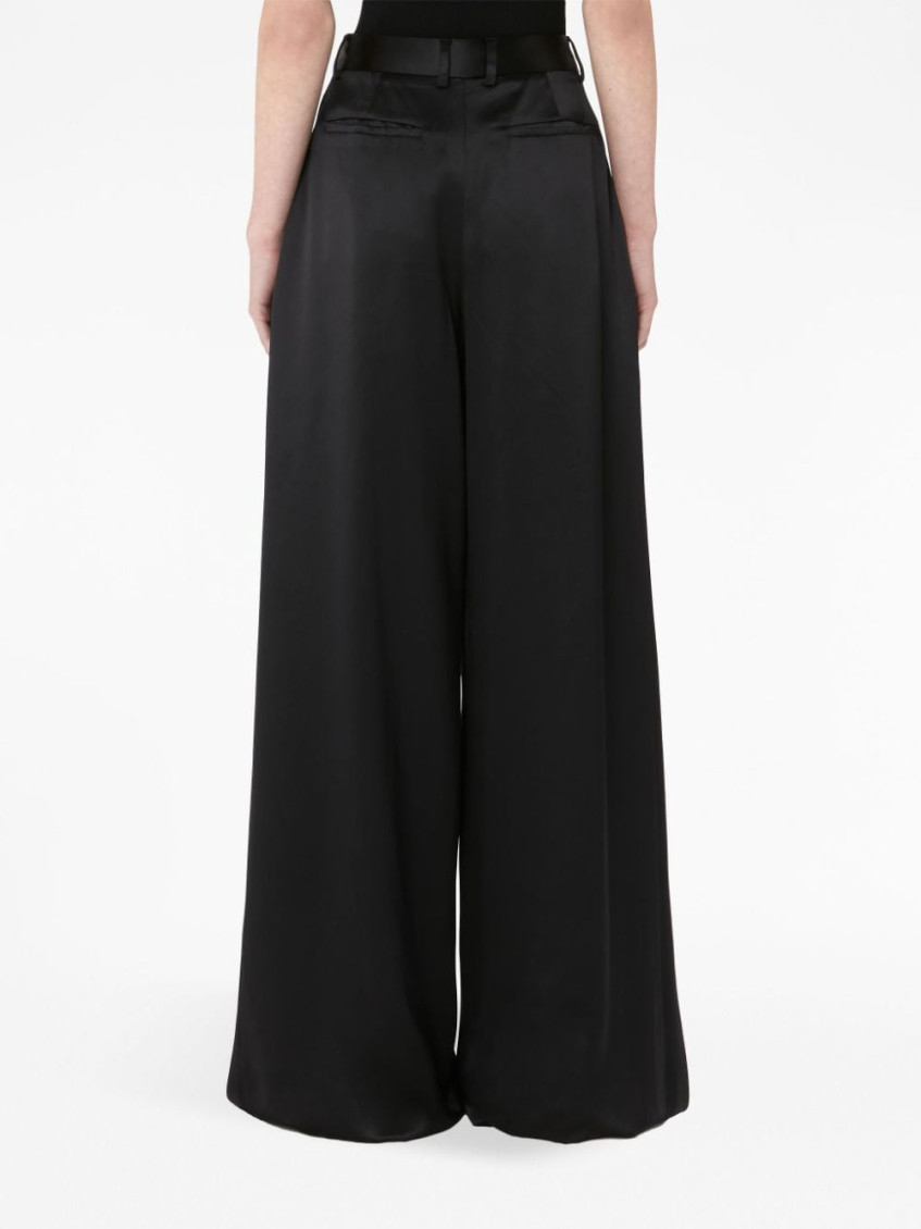 High-rise wide-leg trousers - Black