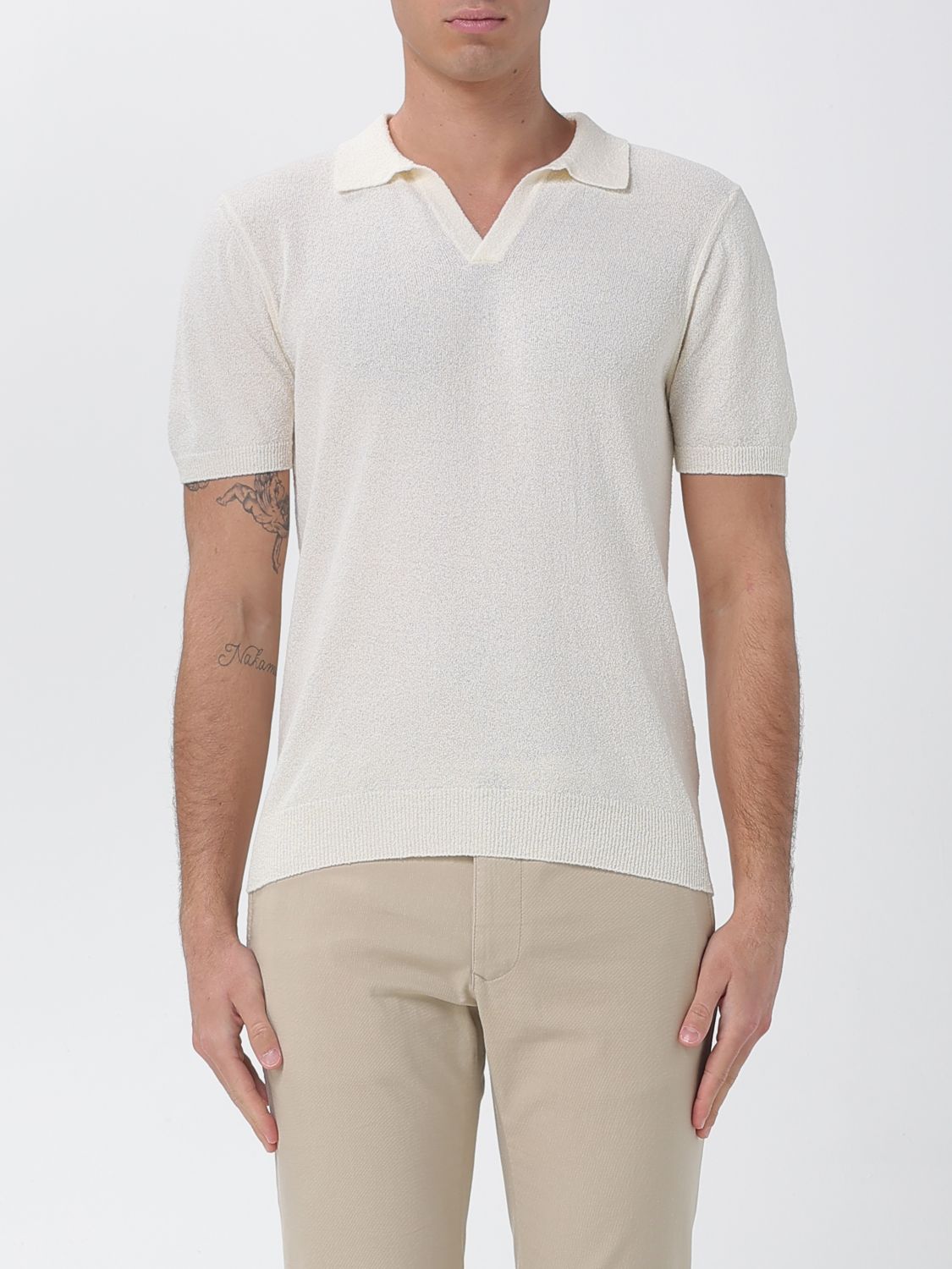 Polo Shirt Men color Milk