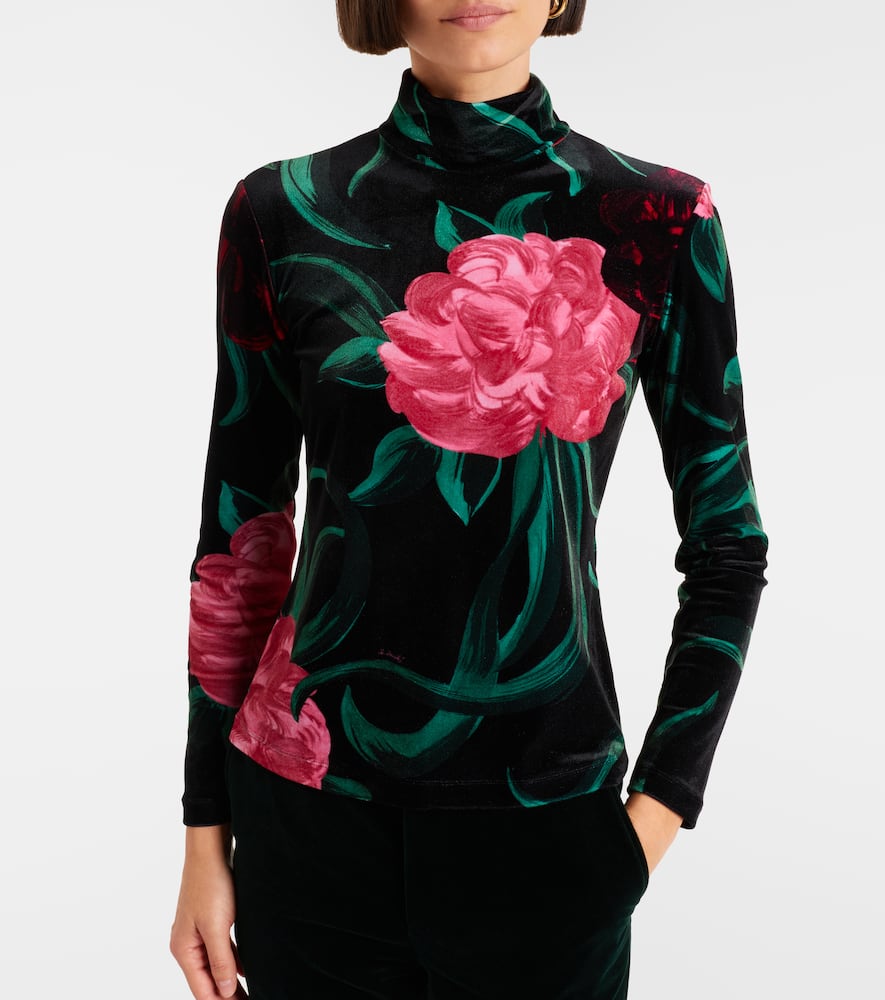 Floral turtleneck top