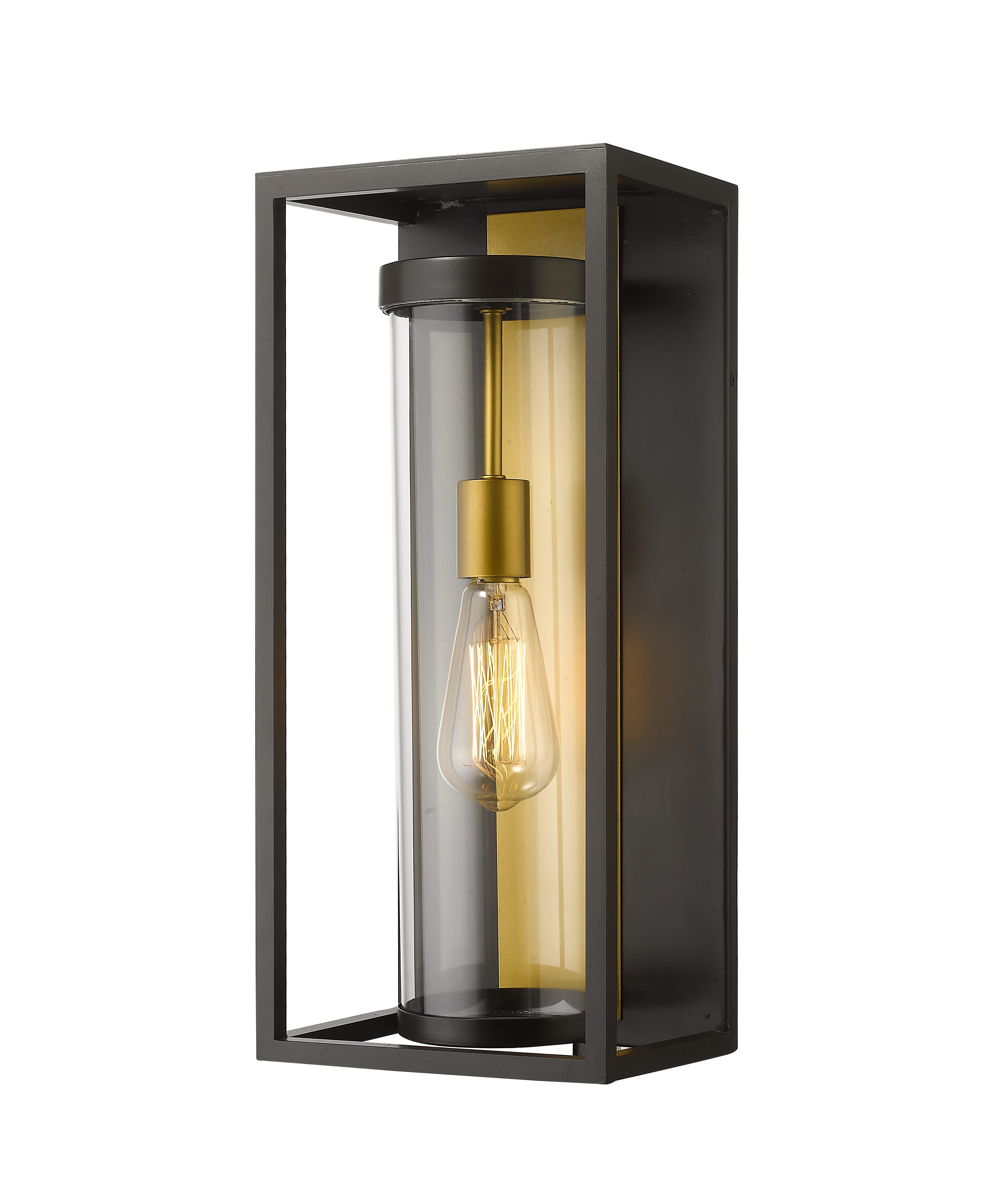 Dunbroch 1-Light Outdoor Wall Sconce In Deep Bronze With Outdoor Bra
