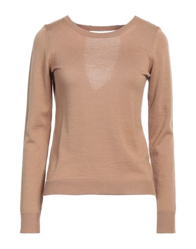 Woman Sweater Camel Size 10 Merino Wool