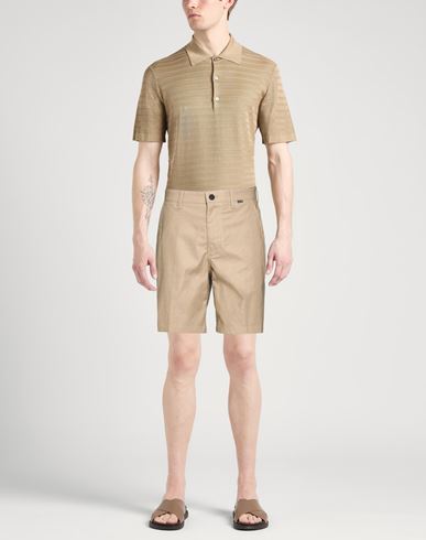 Man Shorts & Bermuda Shorts Beige Size 30 Cotton, Polyester, Elastane