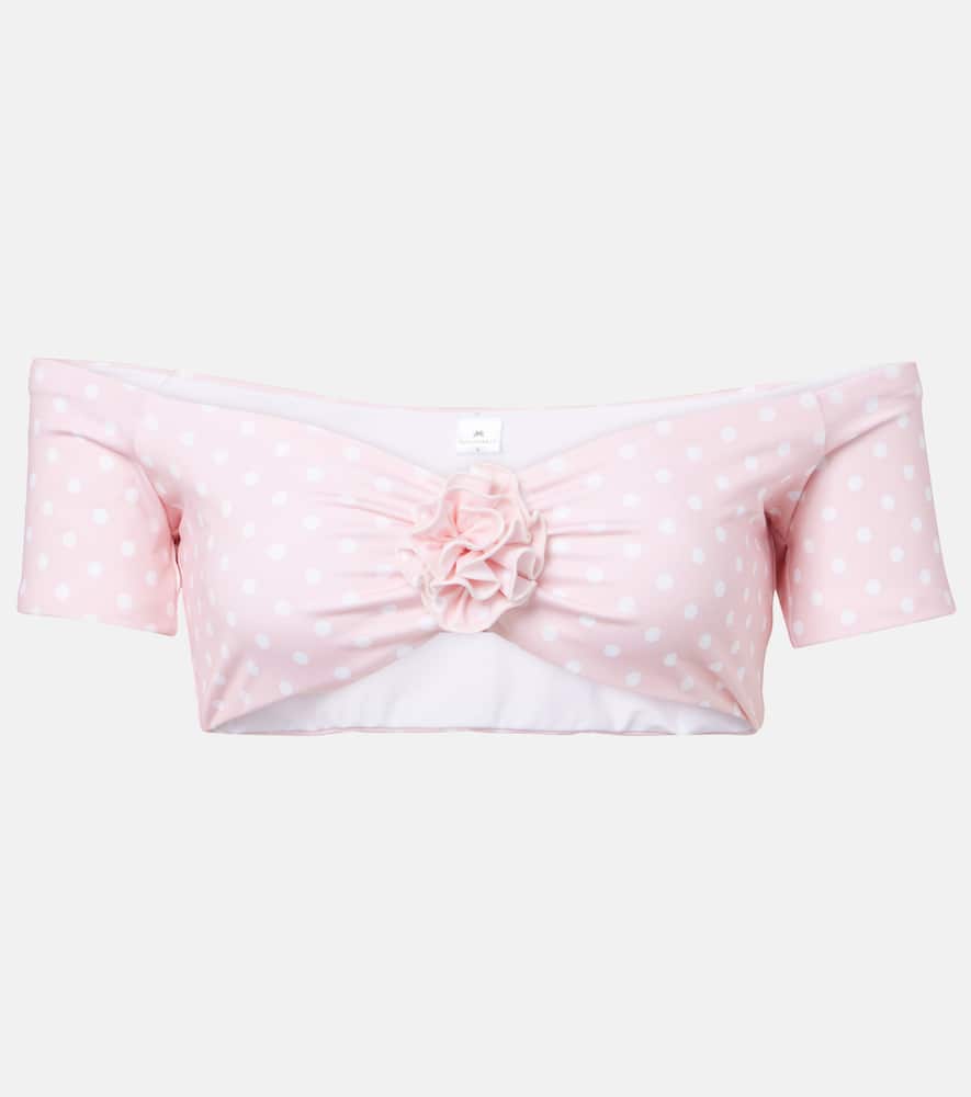 Stefani polka-dot crop top