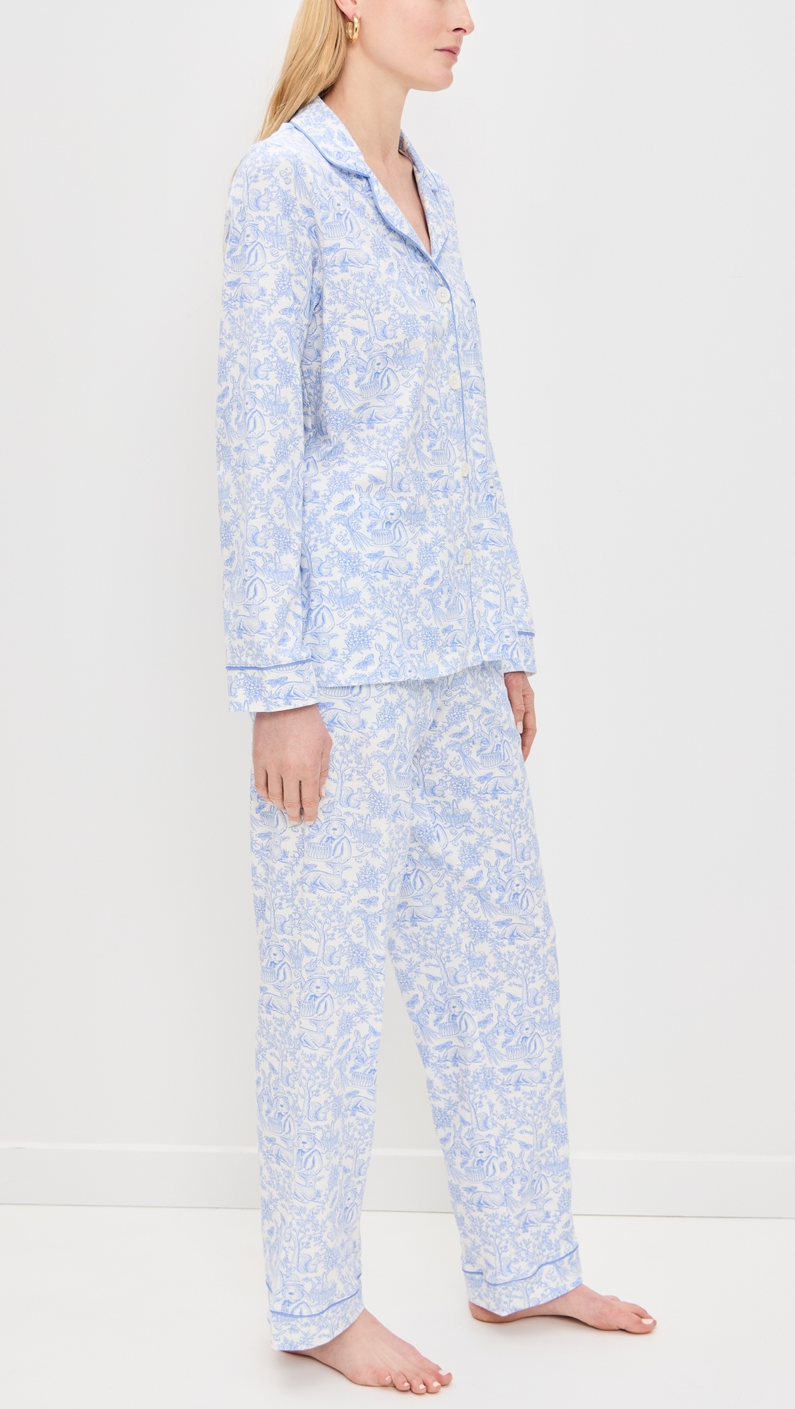 Cotton Knit Long Sleeve PJ Set Fairytale Forest