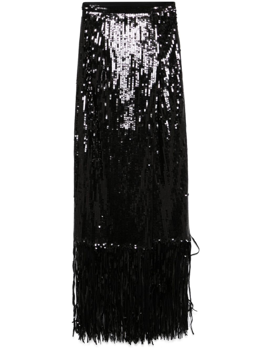 Sequin-embellished maxi skirt - Black