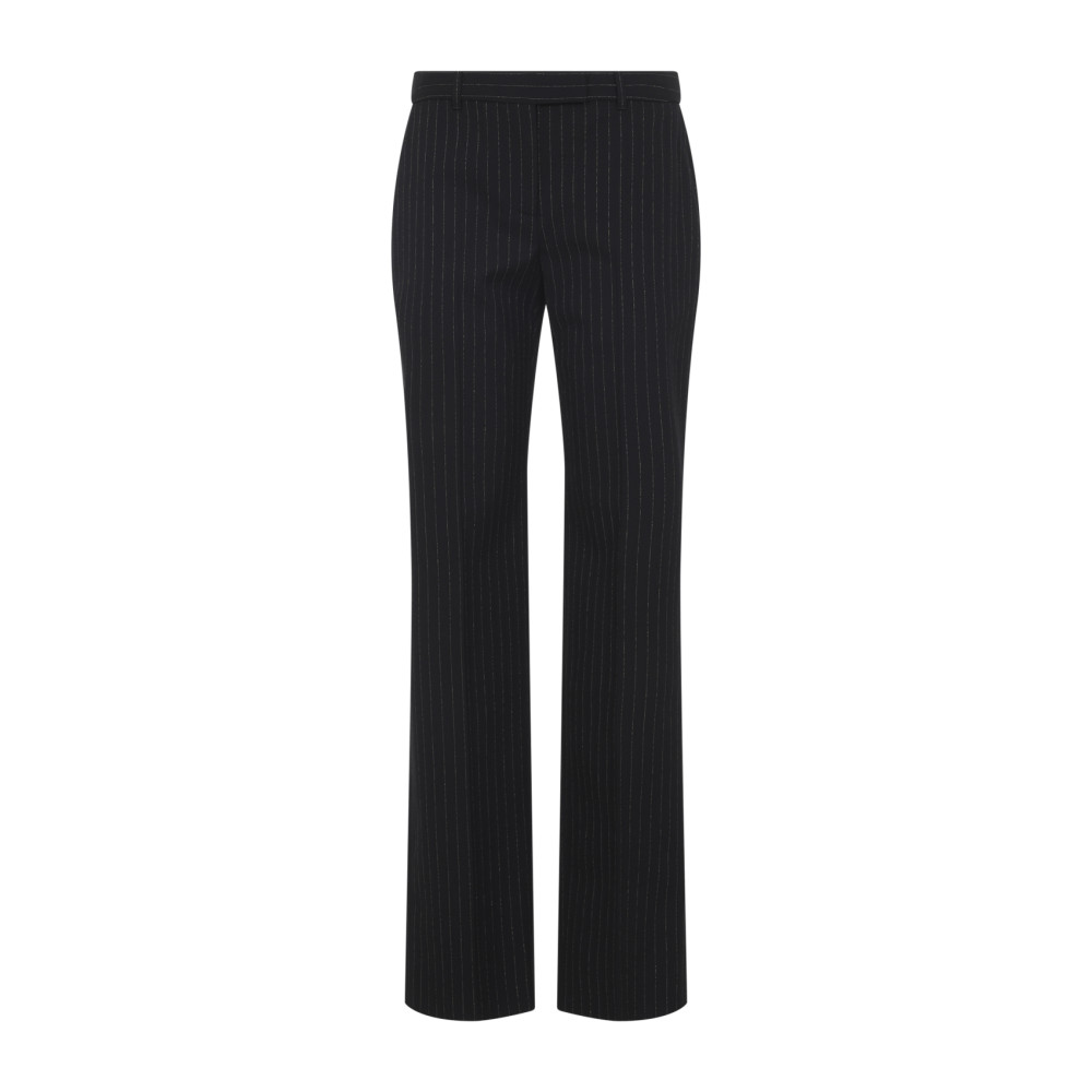Black Straight Flat Front Pants