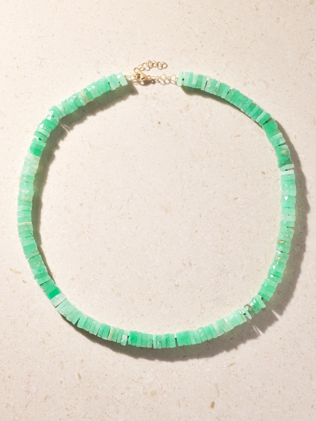14-karat Gold Chrysoprase Necklace - Green