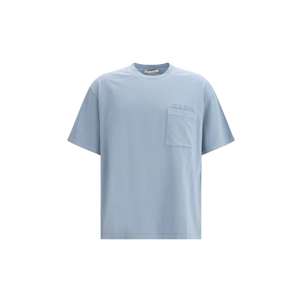 Cotton Jersey with Chest Pocket T-Shirt — Blue
