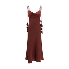 Satin Mermaid Dress — Burgundy