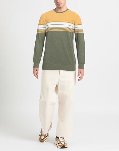 Man Sweater Yellow Size 40 Flax, Cotton, Polyamide