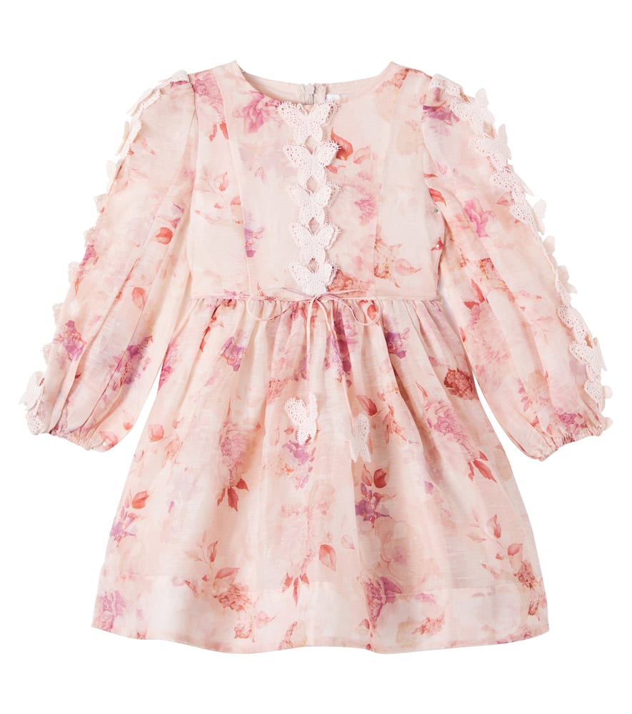 Alice floral linen and silk dress