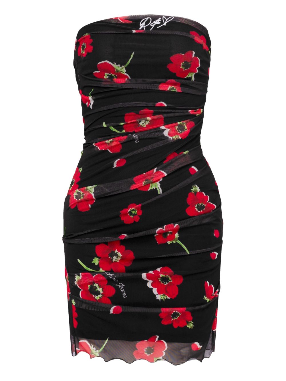 Strapless mini dress - Black