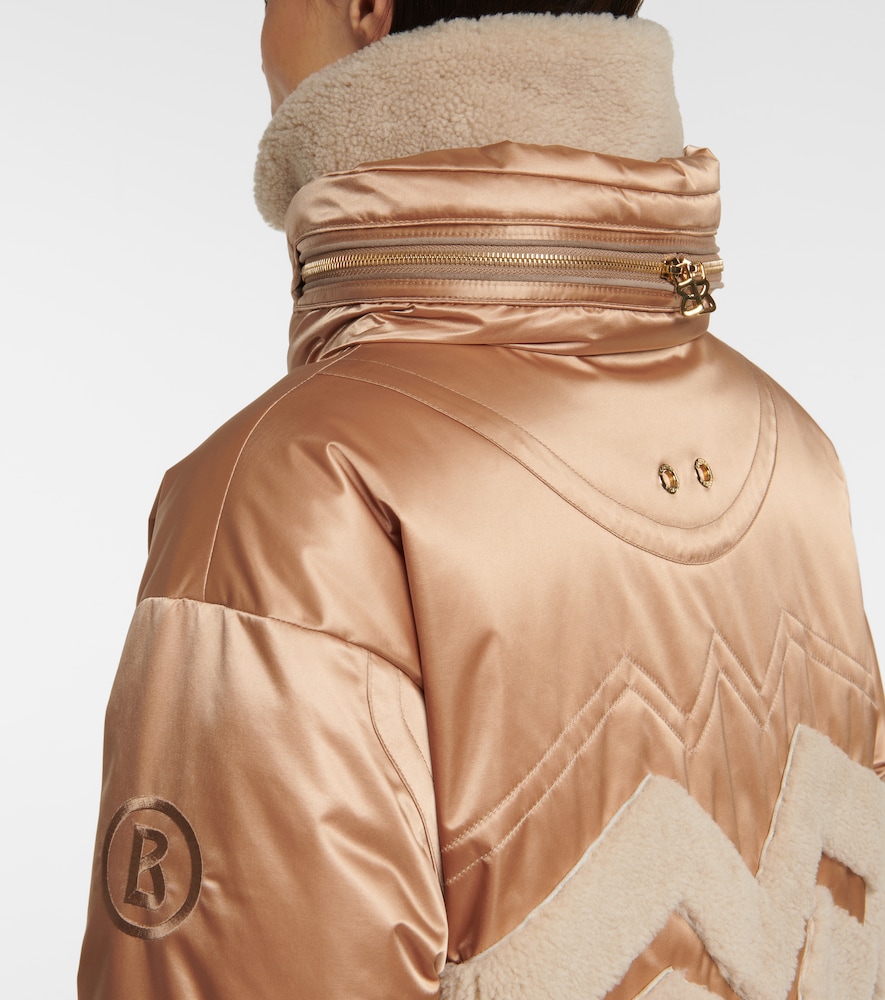 Milia shearling-paneled down ski jacket