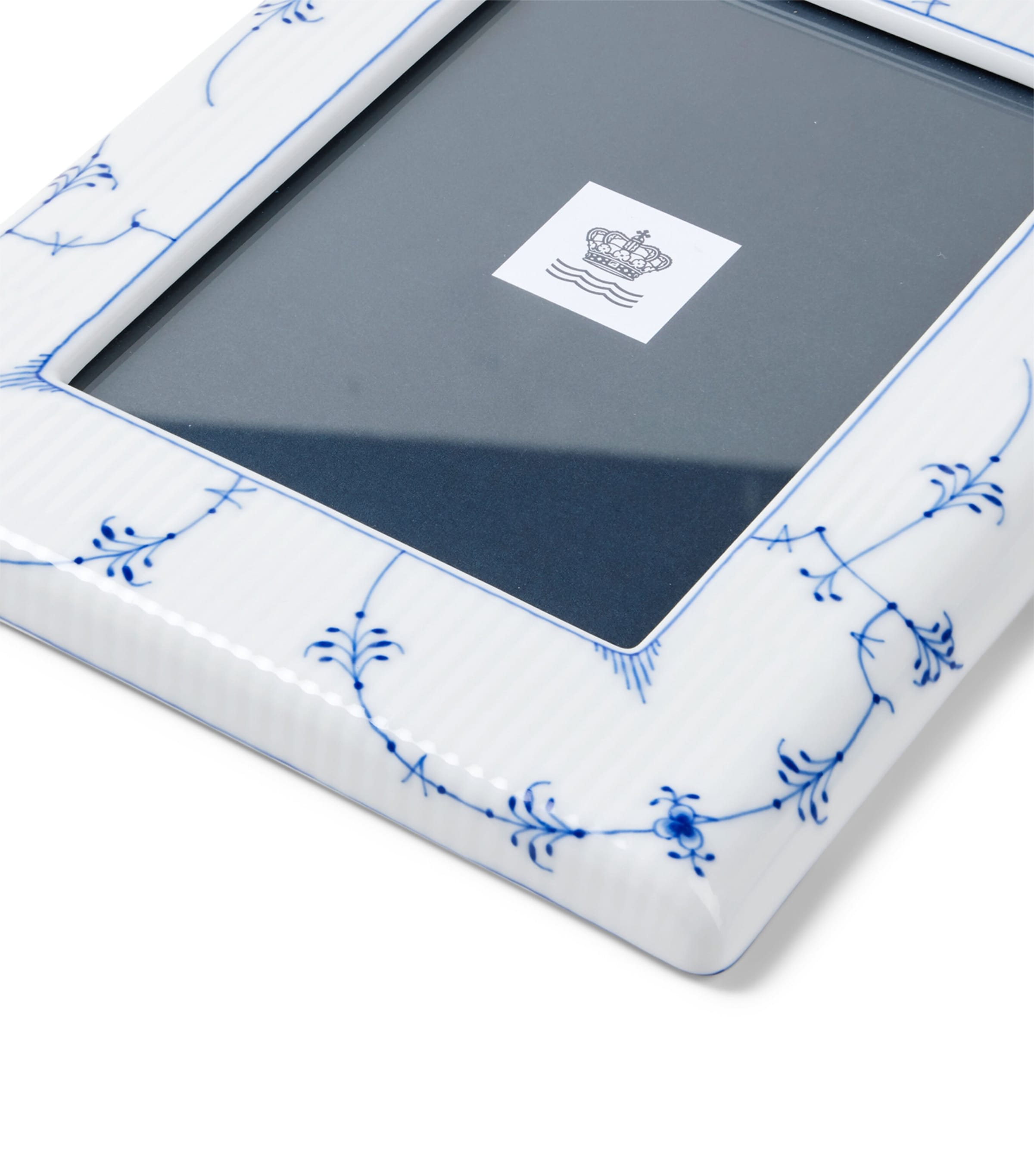 Blue Fluted Plain Photo Frame