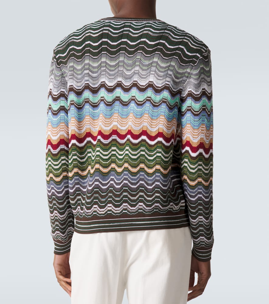 Zigzag cotton-blend sweater