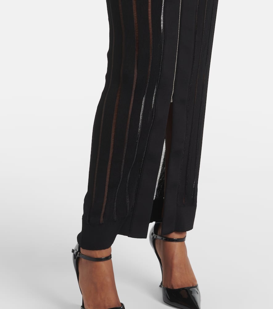 Ribbed-knit maxi dress