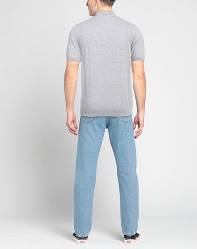 Heritage Man Sweater Light grey Size 40 Cotton, Linen