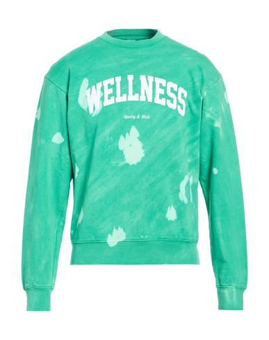 Man Sweatshirt Green Size M Cotton